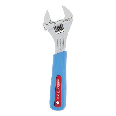 Channellock?? Code Blue?? Adjustable Wrench, 8 in, 1-3/16 in, Chrome, 808WCB-BULK