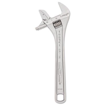 Channellock® Adjustable Wrenches, 10.26 in Long, 1.57 in Opening, Chrome, 810PW