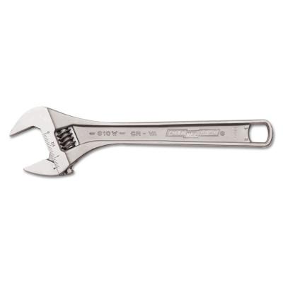 Channellock® Adjustable Wrench, 10 in Long, 1-3/8 in Opening, Chrome, Bulk, 810W-BULK