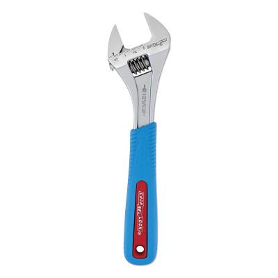 Channellock?? Code Blue?? Adjustable Wrench, 12 in, 1-1/2 in, Chrome, 812WCB-BULK