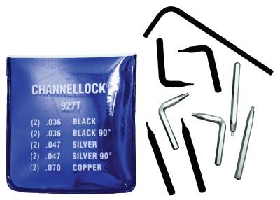 Channellock® Snap Ring Pliers Tip Kits, Internal and External, Steel, 927T