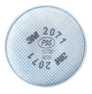 3M™ 2000 Series Particulate Filter, P95, Solids/Liquids/Oil Based Part/Metal Fumes, White, 2071