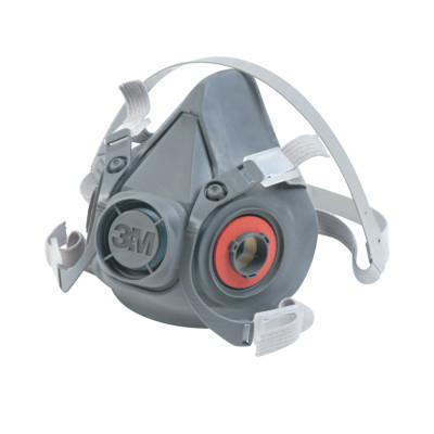 3M™ Half Facepiece Respirator 6000 Series, Large, Resist Gases, Vapors, Particulates, Adjustable Strap, TPE, 6300