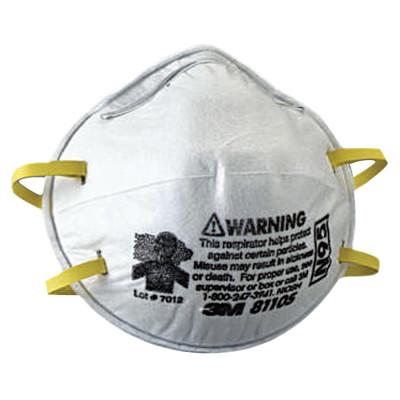 3M™ N95 Particulate Respirators, Half Facepiece, Two fixed straps, Sm, 8110S