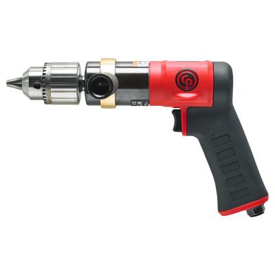 Chicago Pneumatic Pistol Drill, 1/2 in Chuck, Keyed, 0.5 hp, 600 RPM, 8941092860