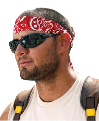 Ergodyne Chill-Its® 6700 Evaporative Cooling Bandanas, 8 in X 13 in, Red Western, 12305