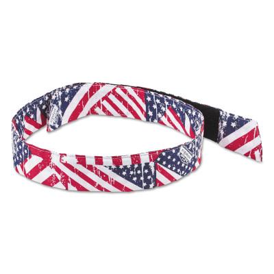 Ergodyne Chill-Its 6705 Evaporative Cooling Hook and Loop Bandanas, Stars/Stripes, 12313