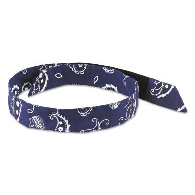 Ergodyne Chill-Its 6705 Evaporative Cooling Hook and Loop Bandanas, Navy Western, 12316