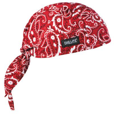 Ergodyne Chill-Its 6615 High-Performance Dew Rags, 6 in X 20 in, Red Western, 12479
