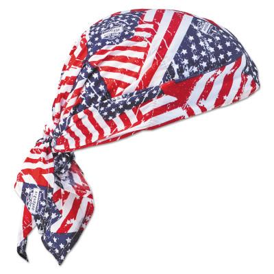 Ergodyne Chill-Its 6710 Evaporative Cooling Triangle Hats w/Cooling Towel, Stars/Stripes, 12581