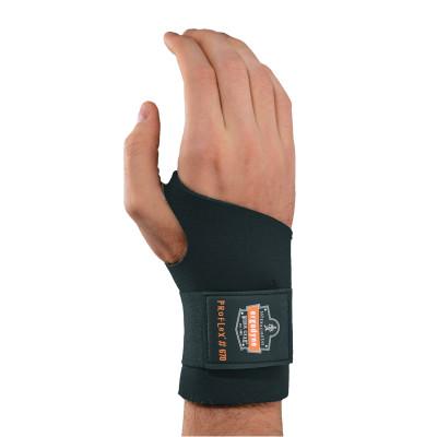Ergodyne ProFlex® 670 Ambidextrous Single Strap Wrist Support, Small, Black, 16612