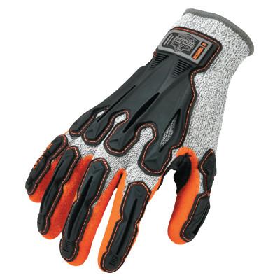 Ergodyne ProFlex 922CR Cut-Resistant Nitrile-Dipped DIR Gloves, Large, Hi-Vis Orange/Gray, 17094