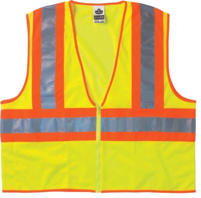 Ergodyne GloWear 8229Z Economy Class 2 Two-Tone Vests, L/XL, Lime, 21295