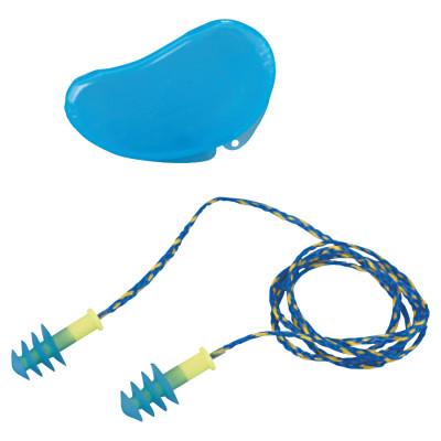 Honeywell Fusion® Multiple-Use Earplug, Thermoplastic Elastomer, Blue/Yellow, Corded, FUS30-HP