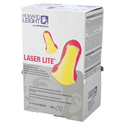 Honeywell Laser Lite Disposable Earplugs, Foam, Magenta/Yellow, Uncorded, Dispenser Box, LL-1-D