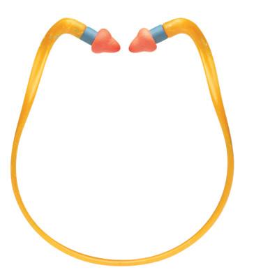 Honeywell QB2HYG Banded Earplugs, Polyurethane, Orange, Corded, QB2HYG