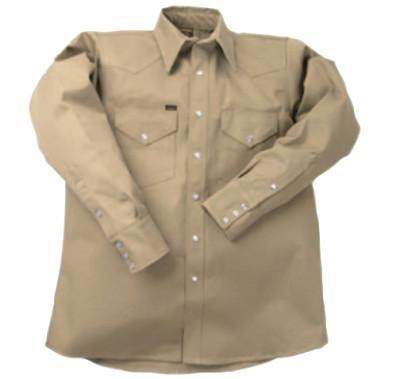 LAPCO 950 Heavy-Weight Khaki Shirts, Cotton, 18 Medium, LS-18-M