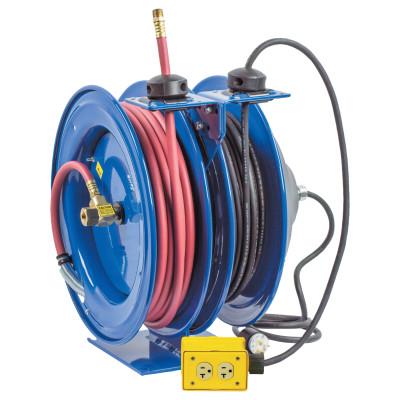 Coxreels® C Series Combination Spring Driven Air Hose Reels, 3/8 in x 50 ft,12 AWG, C-L350-5012-B