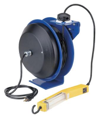 Coxreels?? PC13 Series Power Cord Reels, 12/3 AWG, 20 A, 50 ft, Single Industrial Plug, PC13-5012-A