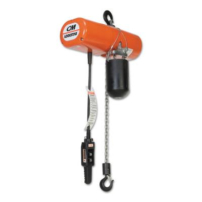 CM Columbus McKinnon Lodestar Electric Chain Hoist, 500 lb Capacity, 15 ft Lifting Height, 1 Fall, 3121