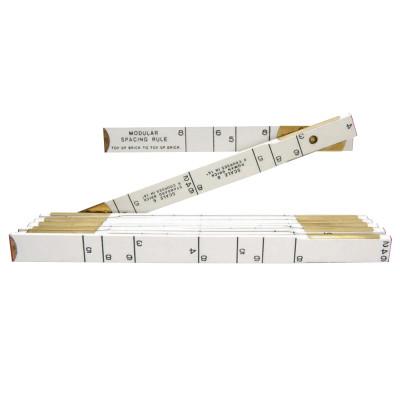 Apex Tool Group Red End Modular Spacing Rulers, 6 ft, Wood, 6 Scales, 646LN