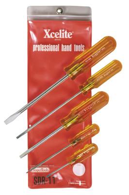 Apex Tool Group Round Blade 5 Piece Screwdriver Sets, Slotted, SDR11N