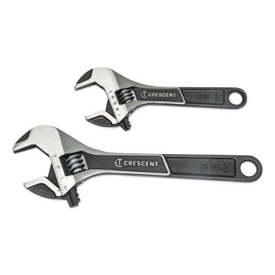 Apex Tool Group 2 Pc. Wide Jaw Adjustable Wrench Set 6 in and 10 in, ATWJ2610VS