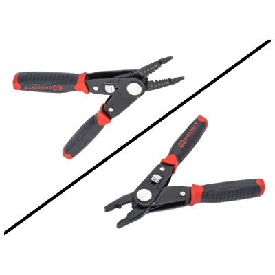 Apex Tool Group 2 in 1 Combo Dual Material Linesman's Pliers and Wire Strippers, 0.55 in Cut, CCP8V