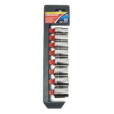 Apex Tool Group 10 Piece 1/4 in Drive 6 Point Deep Socket Sets, 5/32 in - 1/2 in, SAE, CSAS10N
