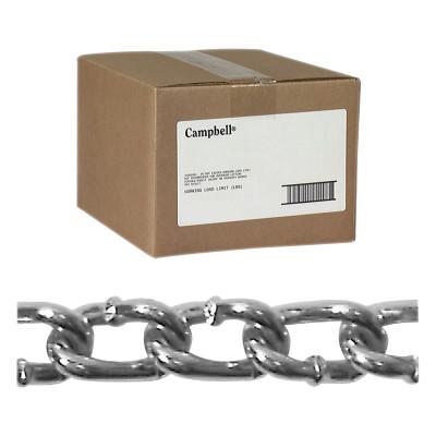 Apex Tool Group Twist Link Machine Chains, Size 2/0, 520 lb Limit, Bright, 0322014