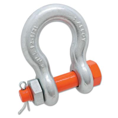 Apex Tool Group Alloy Anchor Galvanized Shackles, 7/8 in Bail Size, 9.5 Tons, Bolt Shackle, 5391495