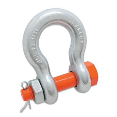 Apex Tool Group Alloy Anchor Galvanized Shackles, 1 3/8 in Bail Size, 12 Tons, Bolt Shackle, 5392295