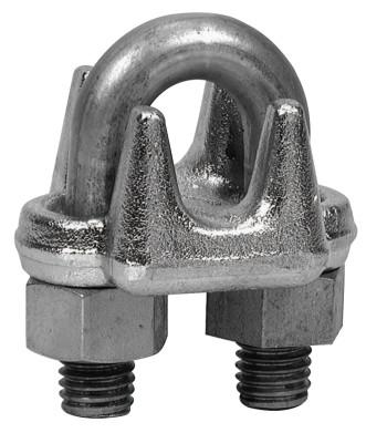 Apex Tool Group M-43-ST Series Wire Rope Clips, 1/4 in, Electro-Polish, 6403004