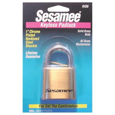 CCL™ Sesamee K440 Long-Shackle Combination Lock, 4-Dial, Brass, K440