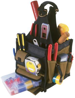 CLC Custom Leather Craft Electrical & Maintenance Tool Carriers, 25 Compartments, 8 in L x 8 in W x 16 in H, 1526