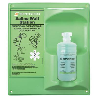 Honeywell Eyesaline® Wall Station, 16 oz, Single Bottle, 32-000460-0000