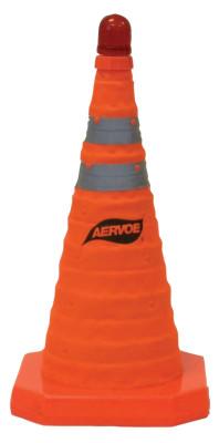 Aervoe Industries Collapsible Safety Cones, 18 in, Nylon, Orange, 1190