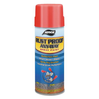 Aervoe Industries Any-Way RustProof Enamels, 12 oz Aerosol Can, White, Flat, 313