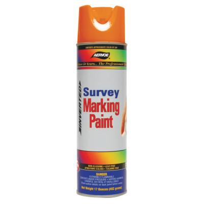 Aervoe Industries Survey Marking Paint, 17 oz Aerosol Can, Fluorescent Orange, 222