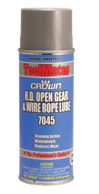 Aervoe Industries Heavy Duty Open Gear & Wire Rope Lubes, 12 oz, Aerosol Can, 7045