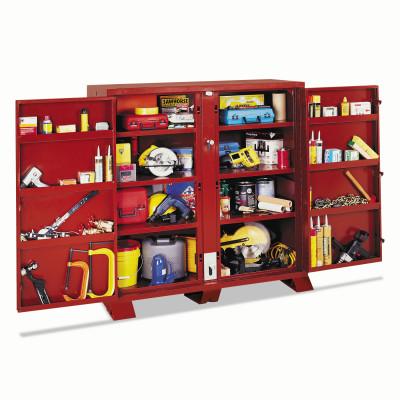 Apex Tool Group Extra Heavy-Duty Cabinets, 60 1/8W x 32 1/4D x 60 3/4H, 4 Doors, 1-695990