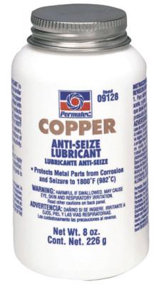 Permatex® Copper Anti-Seize Lubricants, 8 oz Brush Top Bottle, 09128