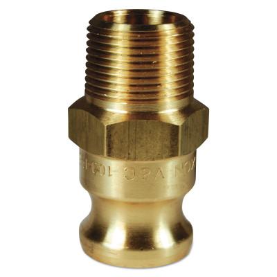 Dixon Valve Andrews/Boss-Lock Type F Cam and Groove Adapters, 3/4 in (NPT) Male, Brass, 75-F-BR