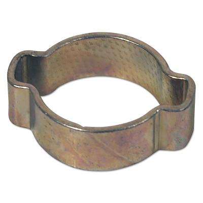 Dixon Valve Double-Ear Pinch-On Clamps, 9/16 in Dia, 0.295 in Wide, Steel, 1315
