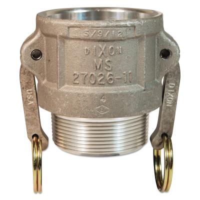 Dixon Valve Andrews Type B Cam and Groove Couplers, 3 in (NPT) Male, Aluminum, 300-B-AL