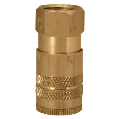 Dixon Valve Air Chief Industrial Semi-Auto Coupler, Pipe Thread, 1/4 in Body Size, 3/8 in (NPT) F, Brass, DC2023