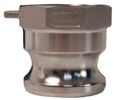 Dixon Valve Global Type A Adapters, 1 1/2 in (NPT), Aluminum, G150-A-AL
