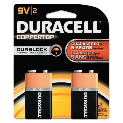 Duracell?? CopperTop Alkaline Battery, 9V, 2/PK, MN1604B2Z