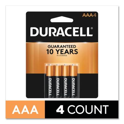 Duracell?? CopperTop Alkaline Battery, AAA, 1.5V, 4/PK, MN2400B4Z