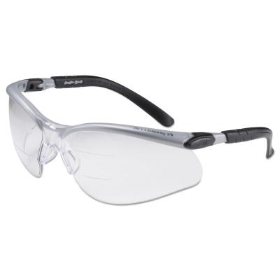 3M™ BX Safety Eyewear, +2.0 Diopter Polycarbon Anti-Fog Lenses, Silver/Black Frame, 11458-00000-20